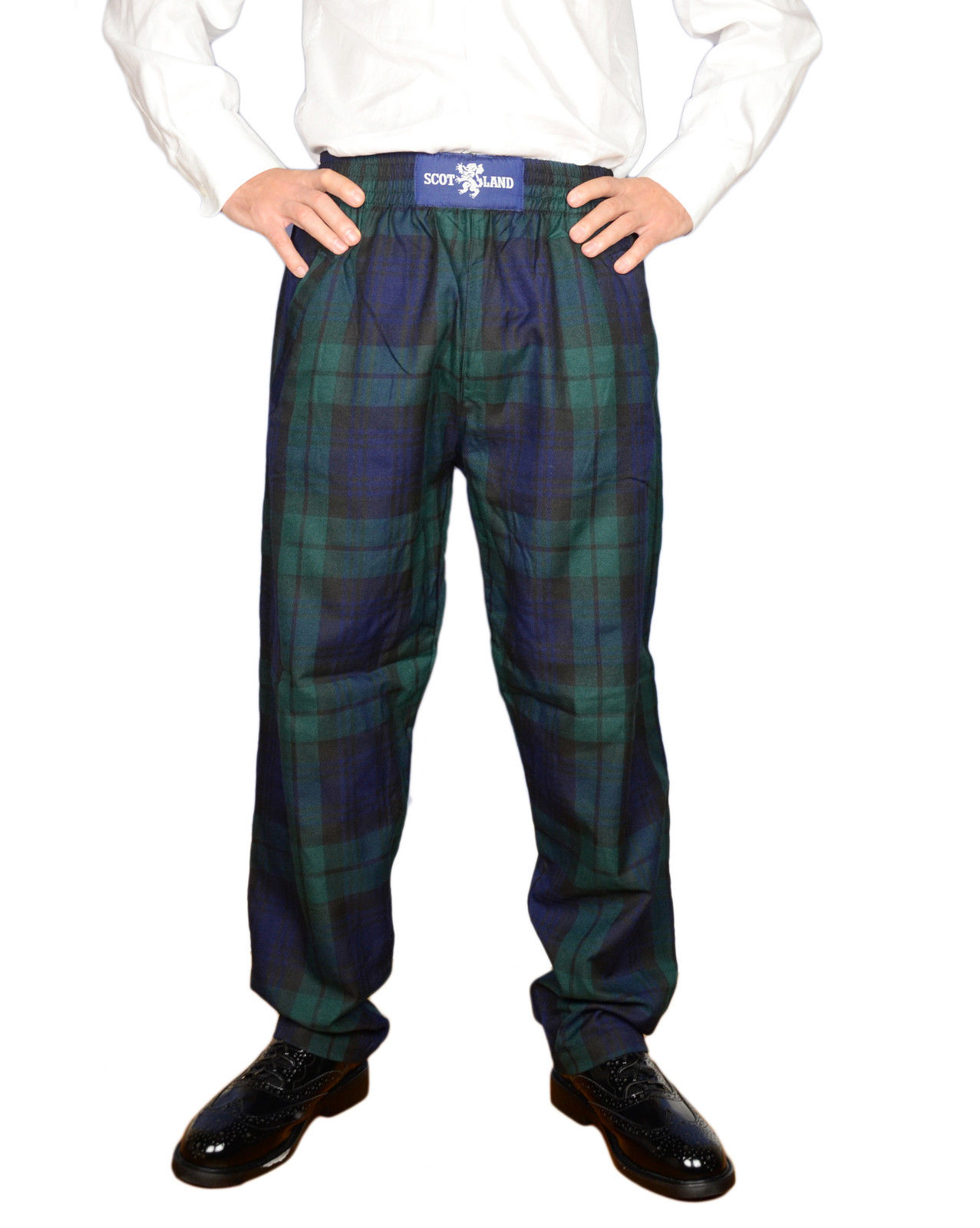 DONNELLIS Scottish Gents Casual / Golf Trousers Pants BLACK WATCH
