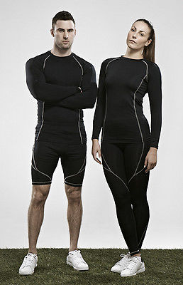 i-sports Base Layer Top Adult Unisex Long Sleeve Sport Compression Body Fit Tops - Image 2