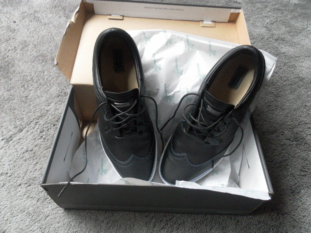 Ashworth Leucadia Tour pebble golf shoes Black with blue/white detail size 8.5 - Image 4