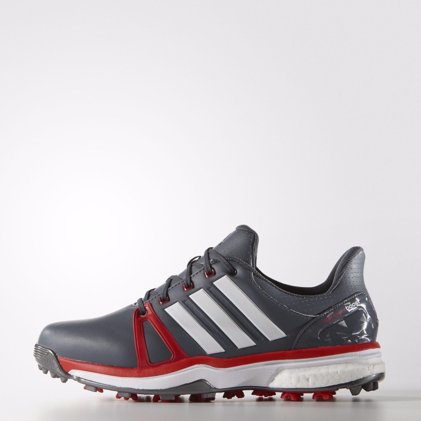 Adidas Adipower boost 2 WD Golf Shoes 2 Year Waterproof 2016 Q44667  Onix/Red - Golf Trousers and Clothing
