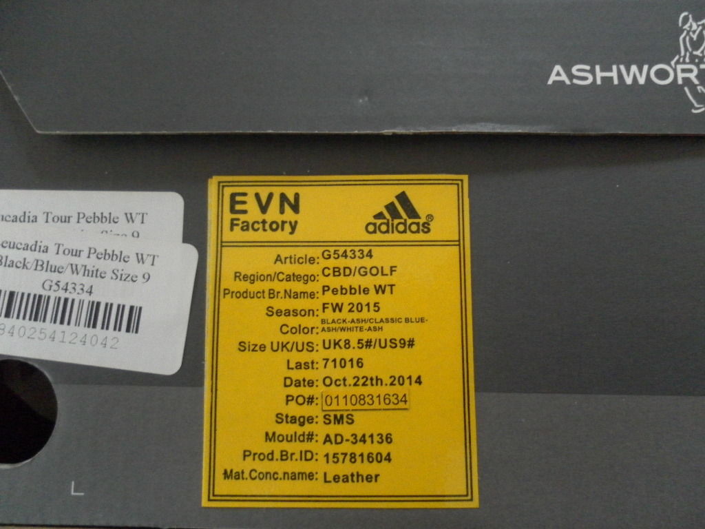 Ashworth Leucadia Tour pebble golf shoes Black with blue/white detail size 8.5 - Image 7