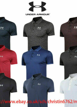 2021Adults Under Armour Mens UA Golf Sports Polo Shirt Smooth Shirts Tops UK^^