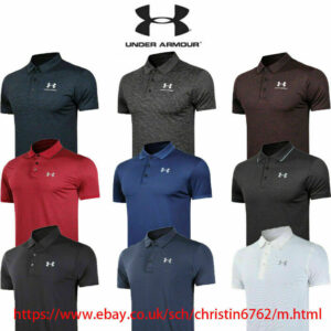 2021Adults Under Armour Mens UA Golf Sports Polo Shirt Smooth Shirts Tops UK^^