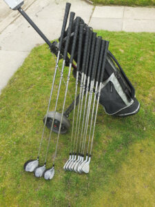 Golf Clubs + Bag & Trolley