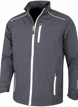 Island Green Breathable Waterproof Zip Windproof Taped Seams Outdoor Golf Jacket