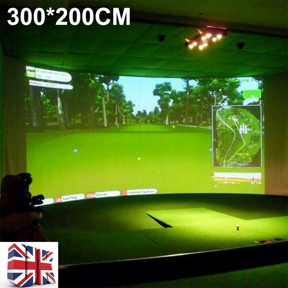 New Indoor Golf Ball Simulator Impact Display Projection Zebra Screen 300*200CM