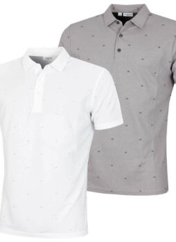 Calvin Klein Mens Monogram Breathable SmartTec UV 30+ Polo Shirt 54% OFF RRP