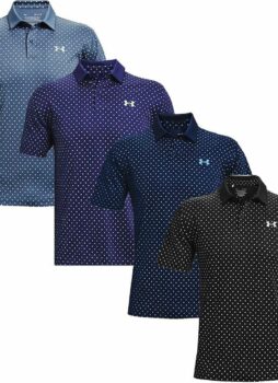 Under Armour Golf UA Performance Printed Polo Stretch Mens Golf Polo Shirt