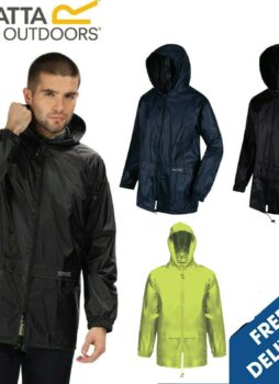 Regatta Mens Womens Stormbreak Rain Coat Waterproof Jacket Packable Hooded