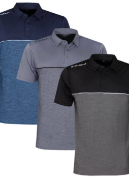 Stuburt Mens Evolve Middleton Moisture Wicking Stripe Golf Polo Shirt