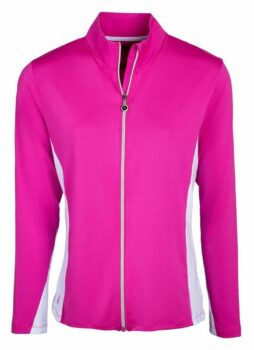 Island Green Golf Ladies Jacket Contrast Full Zip Quick Dry Stretch Top Layer
