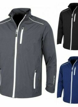 Island Green Mens Waterproof Jacket 3 Colours Full Zip Windproof Breathable