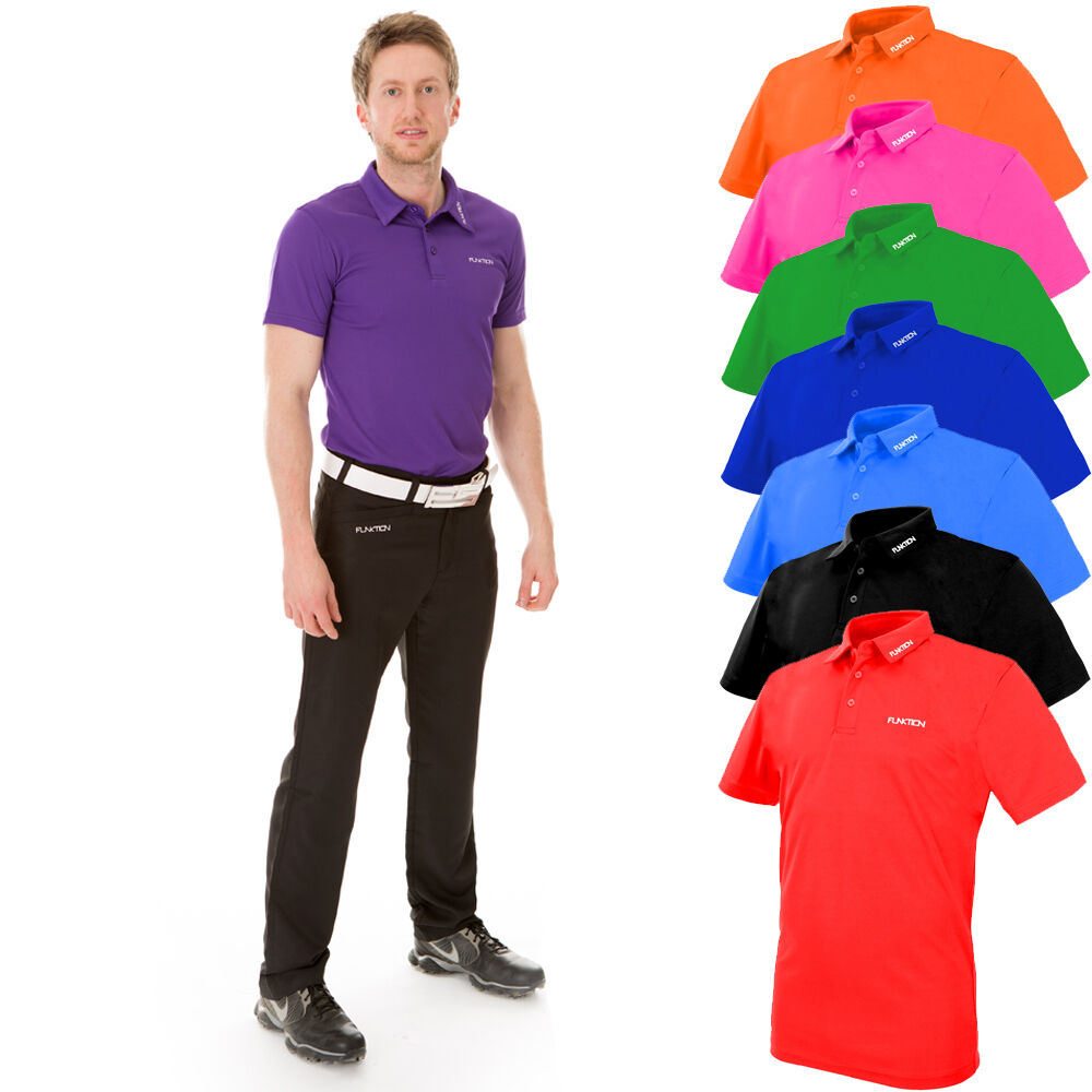 FUNKTION GOLF Mens Plain X-treme Performance Polo Shirt