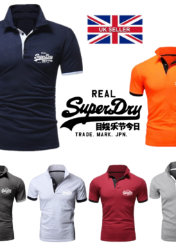 UK Mens Superdry Golf Sports Polo Shirt Smooth Shirts Tops T-shirt Short Sleeve