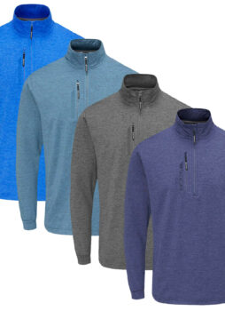 2021 Stuburt Mens Ellwood Half Zip Mid Layer Long Sleeve Golf Top Pullover