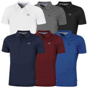 Calvin Klein Mens 2021 Central Eco Light Wicking Golf Polo Shirt 28% OFF RRP