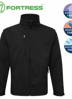 Fortress Soft Shell Fleece Lined Waterproof Windproof Outdoor Work Jacket Mens