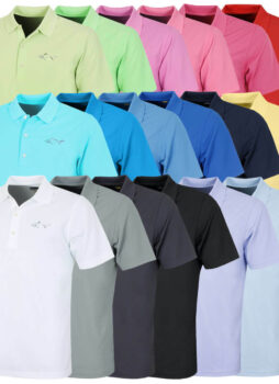 Greg Norman Mens KX04 Micro Pique Golf 'Large Logo' Polo Shirt 27% OFF RRP