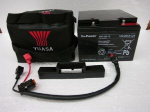 YUASA 12V 26AH 27 HOLE DEEP CYCLE BATTERY SUITS ALL ELECTRIC GOLF TROLLEY 24AH