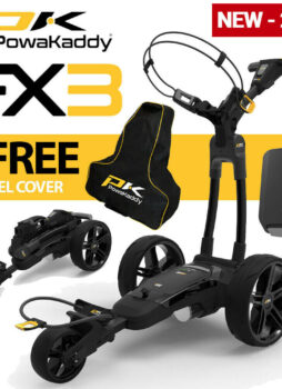 PowaKaddy FX3 Black Electric Golf Trolley 18 Hole Lithium NEW! 2021 +FREE BAG!
