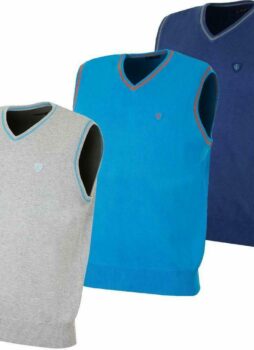 ISLAND GREEN MENS V NECK COTTON VEST SLIPOVER TANK TOP GOLF PULLOVER 55% OFF RRP