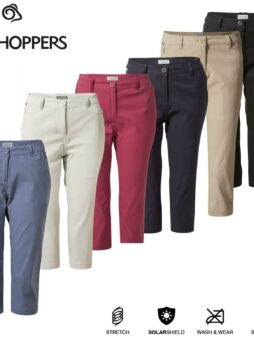 Craghoppers Womens Kiwi Pro Crops II Trousers Stretch Capri 3/4 Cropped UPF Golf