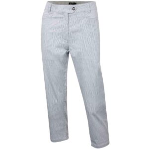 Island Green Ladies Spotted Print Cropped Trousers Crop Pant Golf Capri Pants