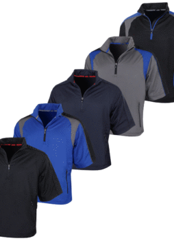 Proquip Golf Mens Zephyr Half Zip Short Sleeve Waterproof Wind Shirt