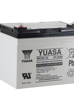 YUASA  AGM 12V 36Ah (36+ Holes) Golf Trolley Battery, Mocad Hillbilly Powakaddy