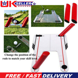Golf Alignment Trainer Aid-4 Rod Hit Swing Training Speed Trap Practice Base Kit