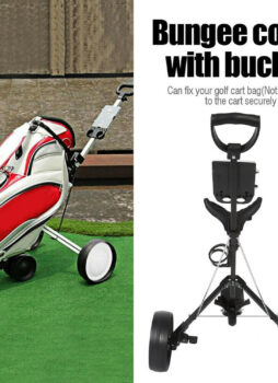 3 wheels Foldable Lightweight Push Golf Trolley Three Wheel Cart Easy Durable UK