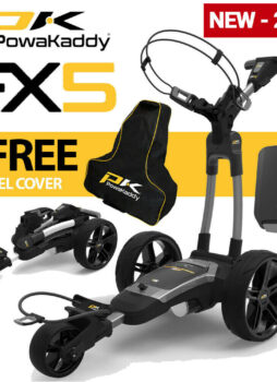 PowaKaddy FX5 Gun Metal Electric Golf Trolley 18 Lithium NEW! 2021 +FREE BAG!
