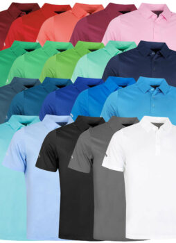Callaway Golf Mens 2021 Swingtech Solid Stretch Moisture Wicking Polo Shirt
