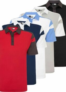 CALLAWAY GOLF OPRI-DRI ATHLETIC CHEV BLOCKED PERFORMANCE MENS GOLF POLO SHIRT