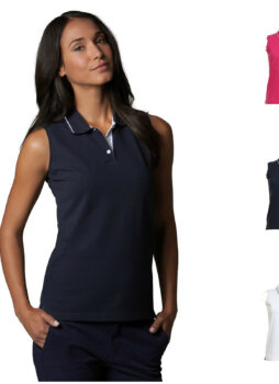 Ladies Womens Sleeveless Golf Polo Shirt with Shaped Fit Free PnP 8 - 20