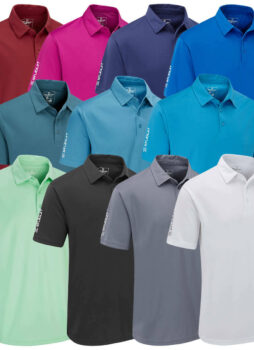 Stuburt Golf Mens 2021 Sport Performance Lightweight Contrast Golf Polo Shirt