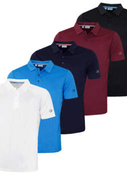 Calvin Klein Mens 2021 CK Central Sleeve Logo Golf Polo Shirt 30% OFF RRP