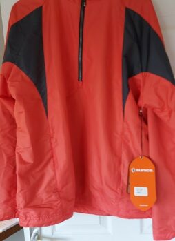 Mens Golf Sunice Waterproof Breathable Jacket Size Large - GREY/ ORANGE NEW